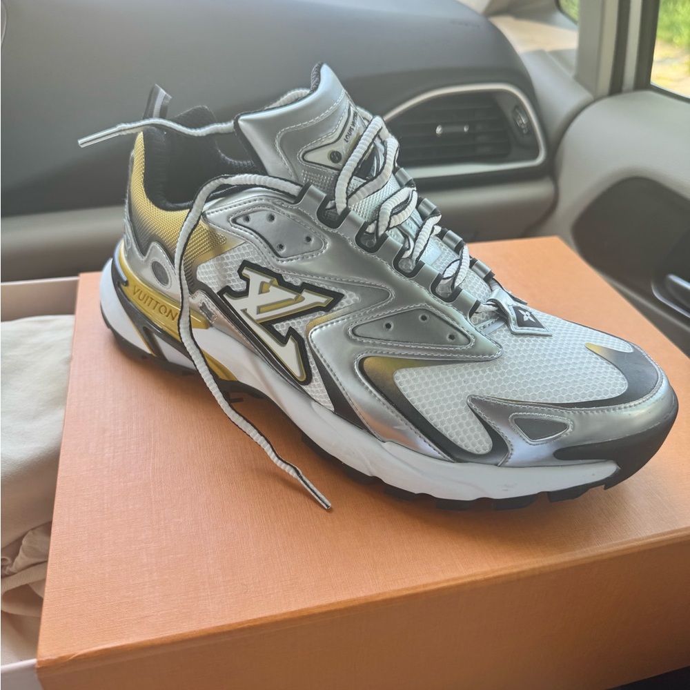 Louis Vuitton Metallic Silver and Gold Men's Sneakers